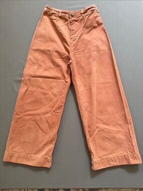 We The Free Wide-Leg Chinos in Terracotta Orange
